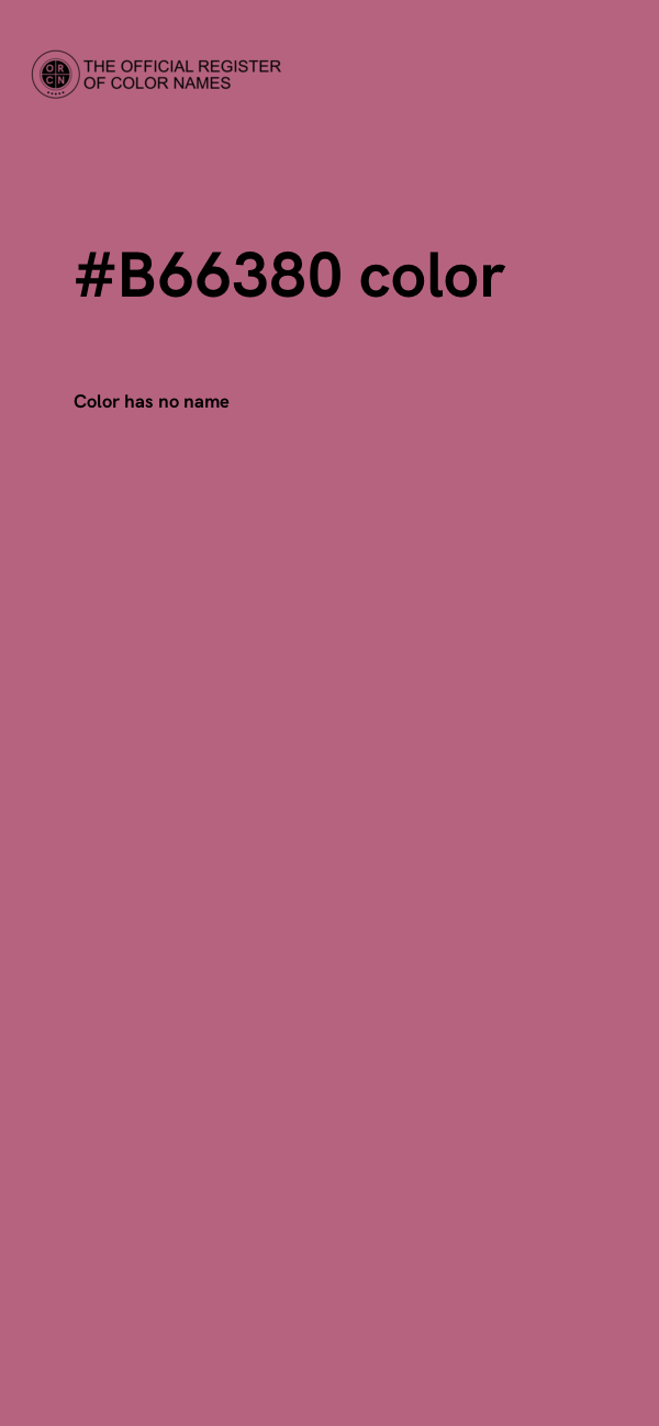 #B66380 color image