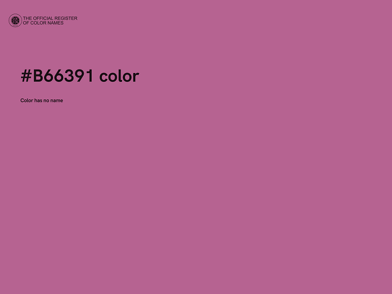 #B66391 color image