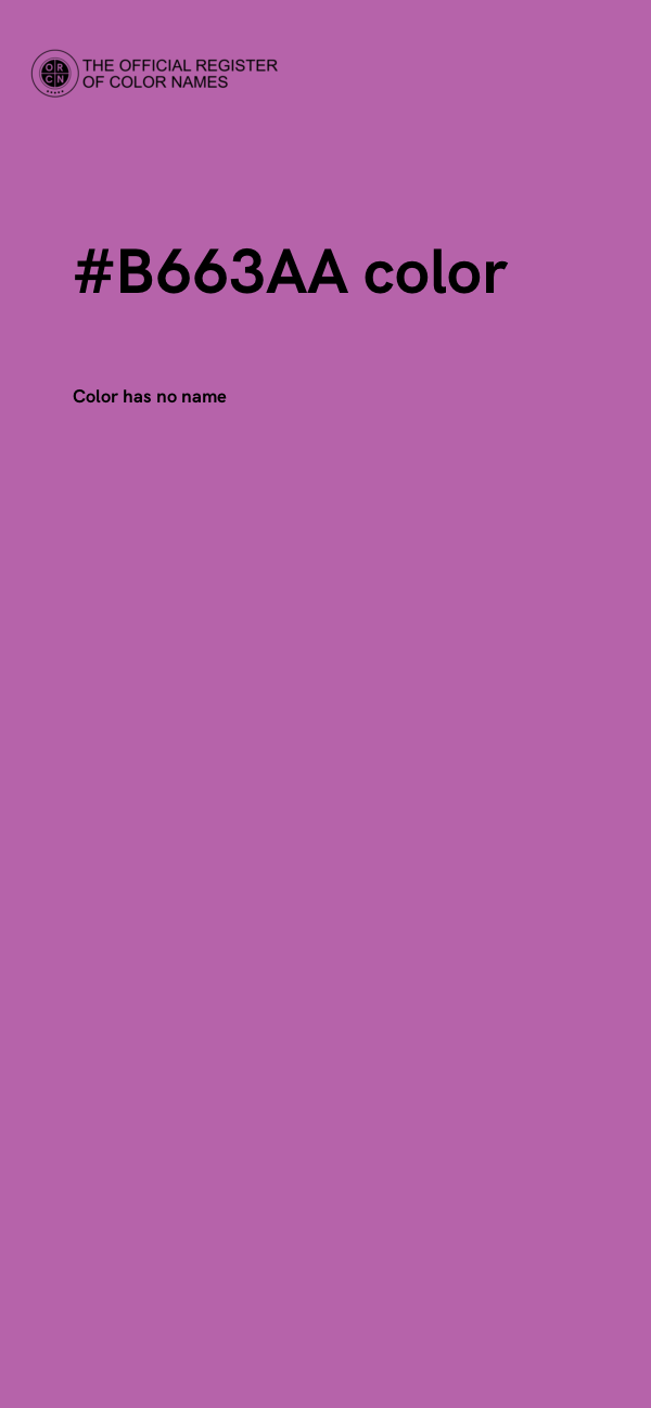 #B663AA color image