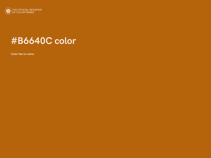 #B6640C color image