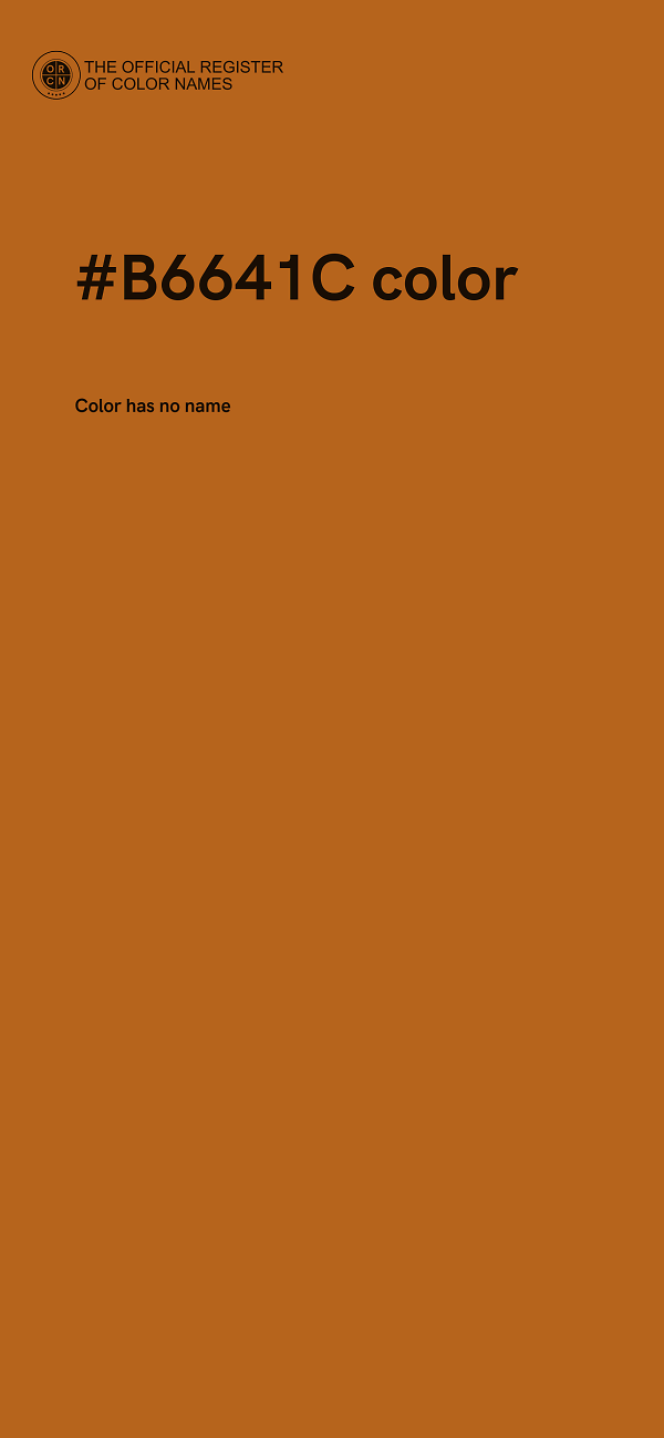 #B6641C color image