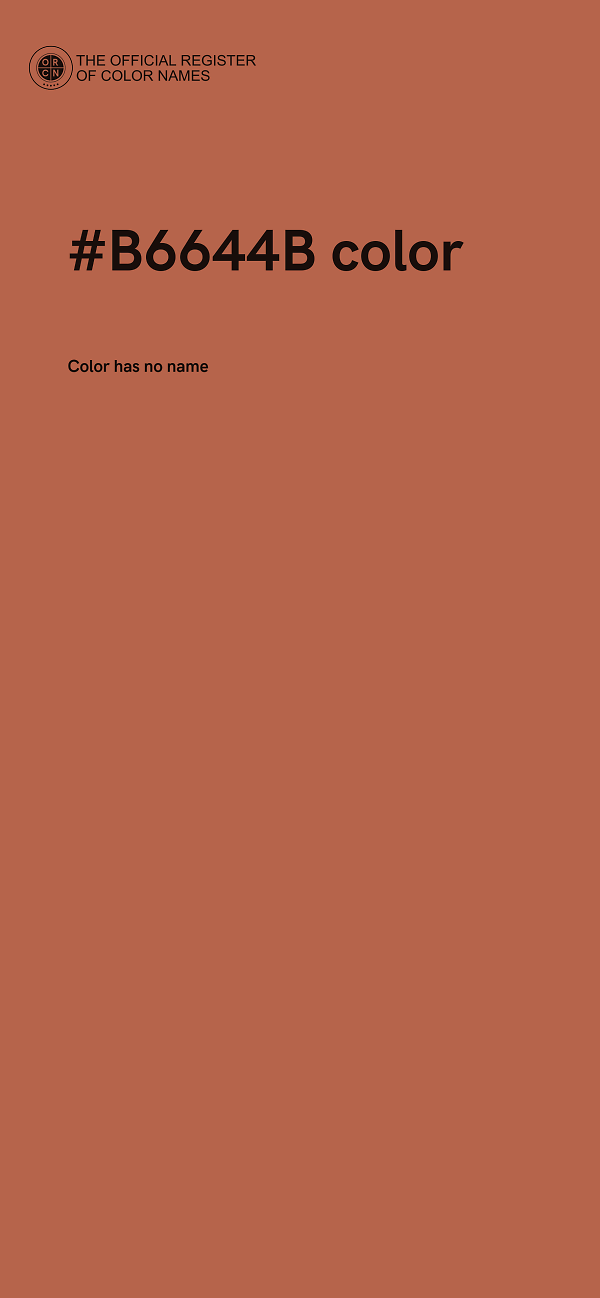 #B6644B color image