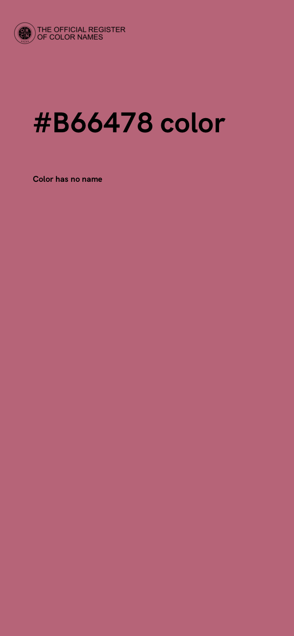 #B66478 color image