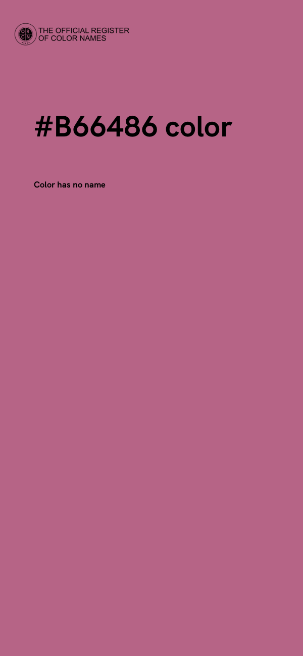 #B66486 color image