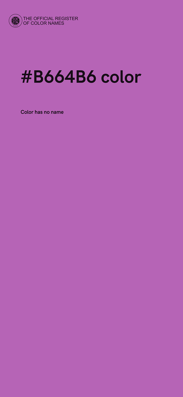 #B664B6 color image