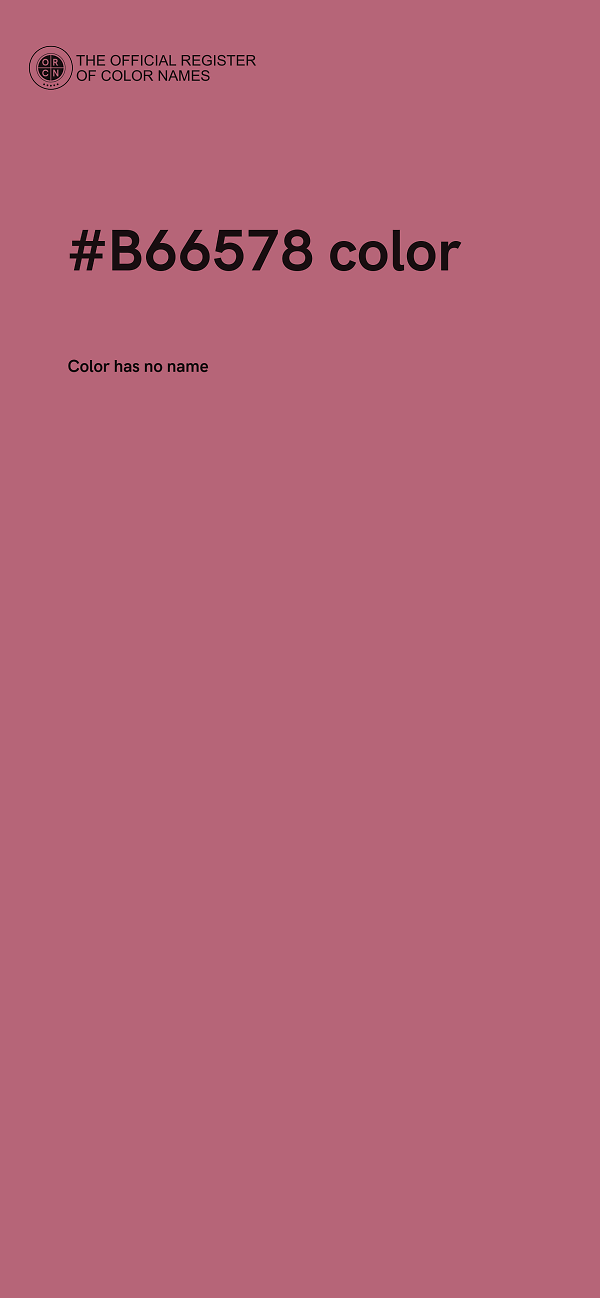 #B66578 color image