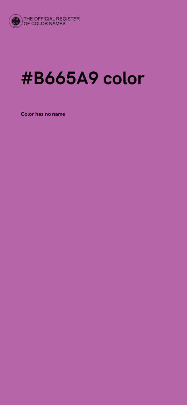 #B665A9 color image