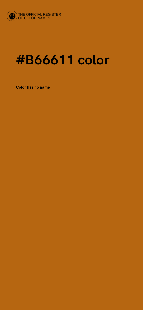 #B66611 color image