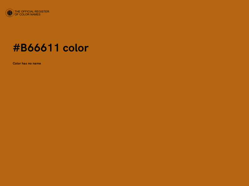 #B66611 color image