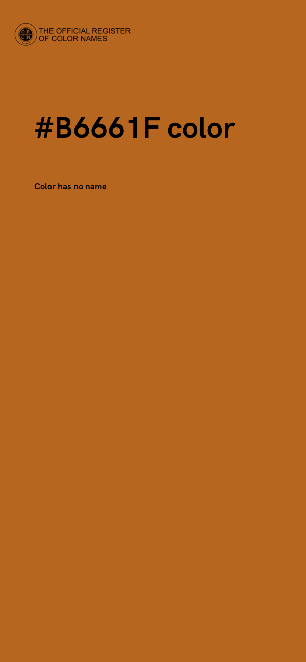 #B6661F color image