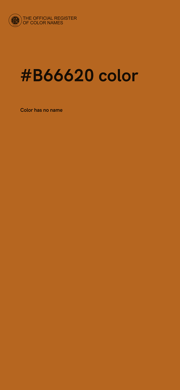 #B66620 color image