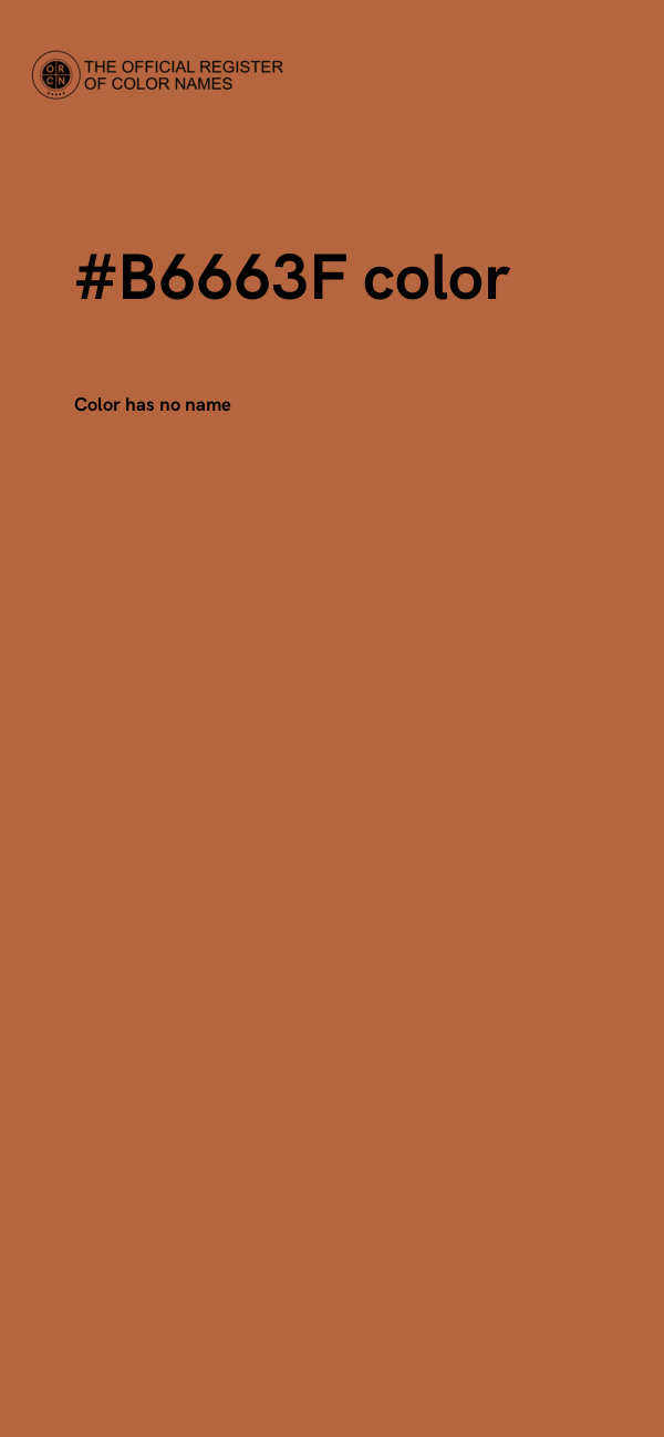 #B6663F color image