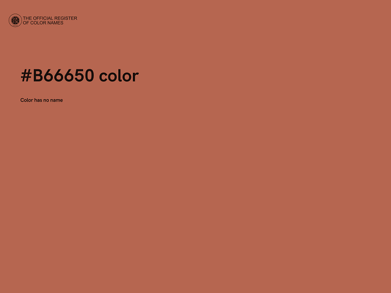 #B66650 color image