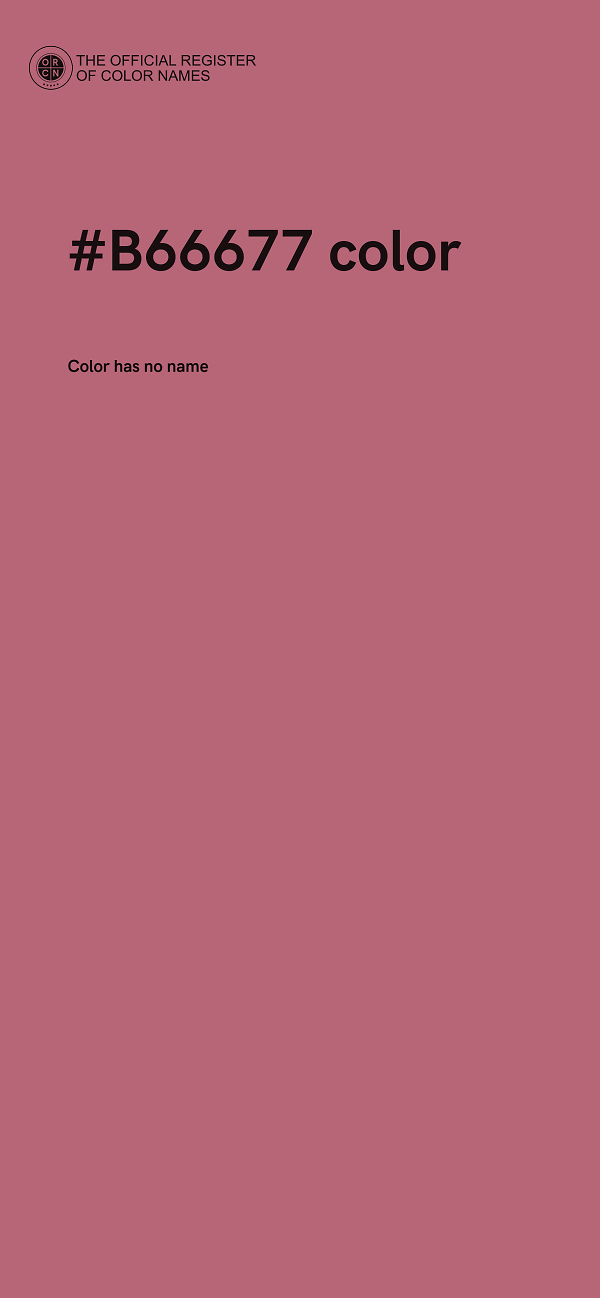 #B66677 color image