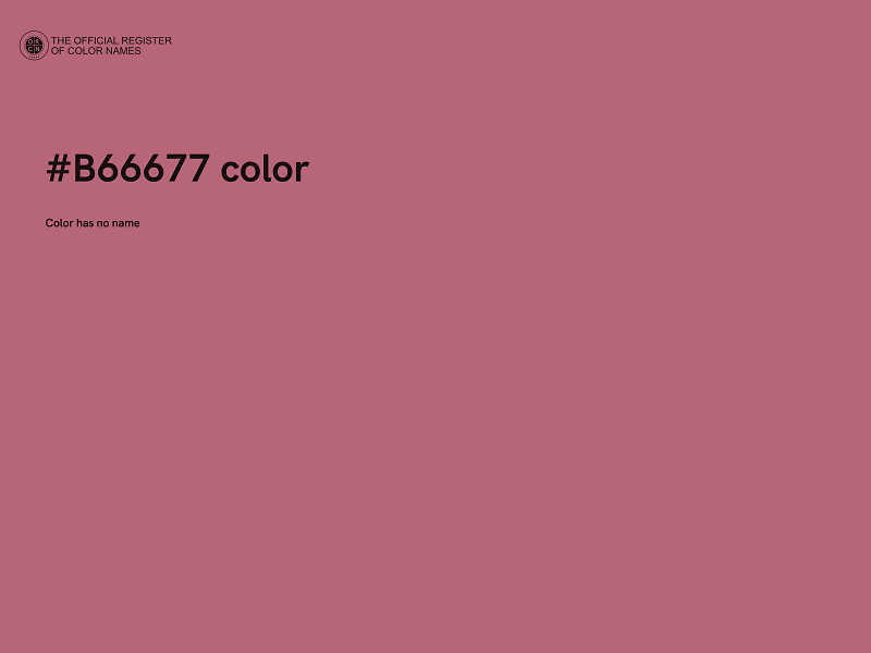 #B66677 color image