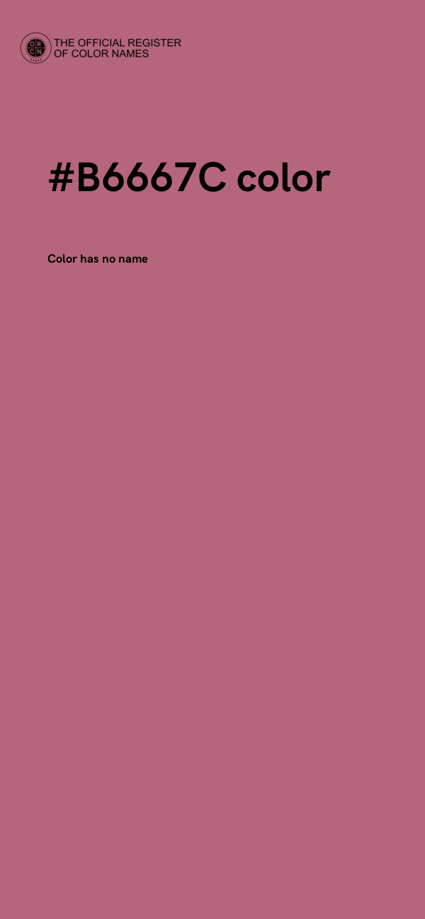 #B6667C color image