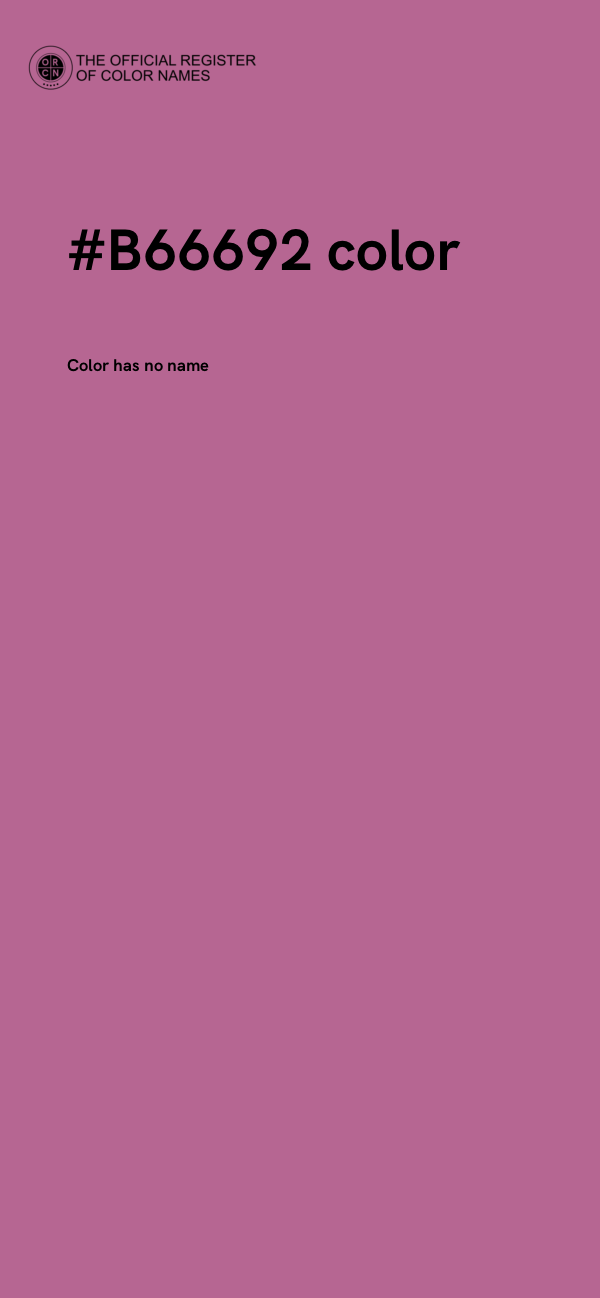 #B66692 color image