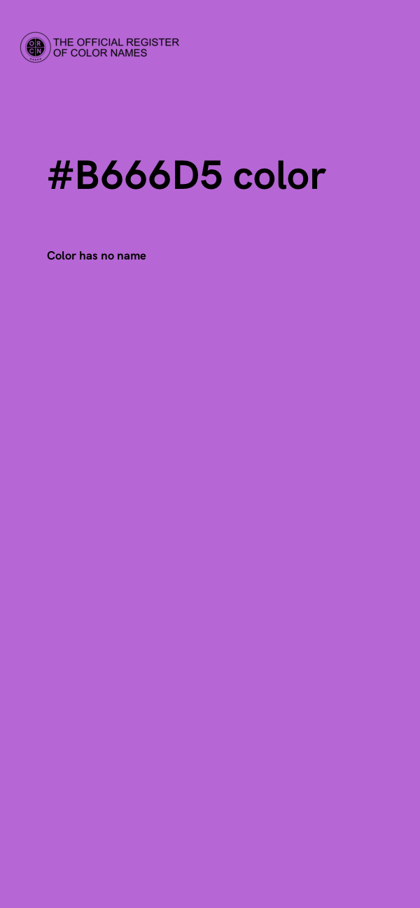 #B666D5 color image