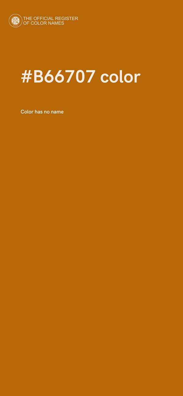 #B66707 color image