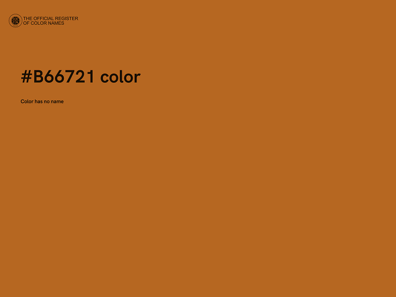 #B66721 color image