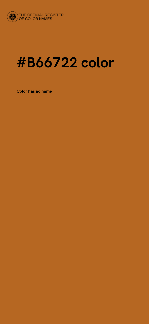 #B66722 color image
