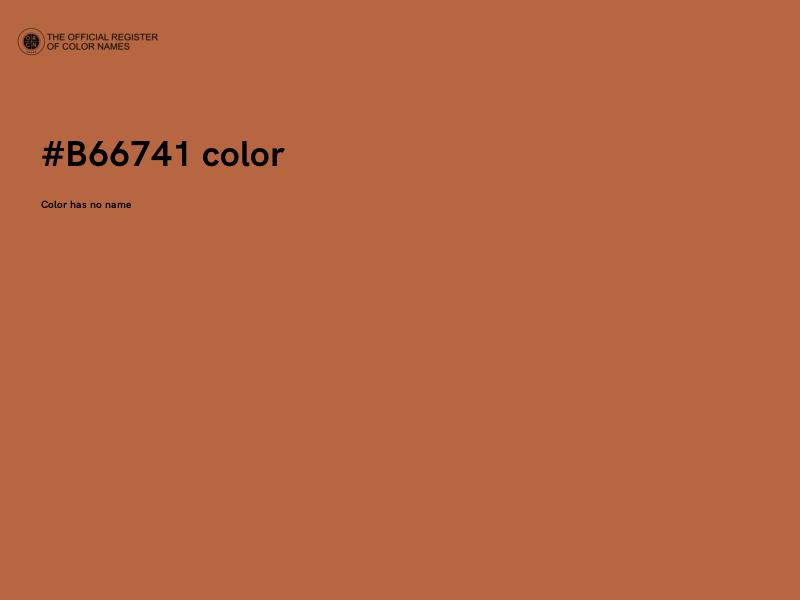 #B66741 color image