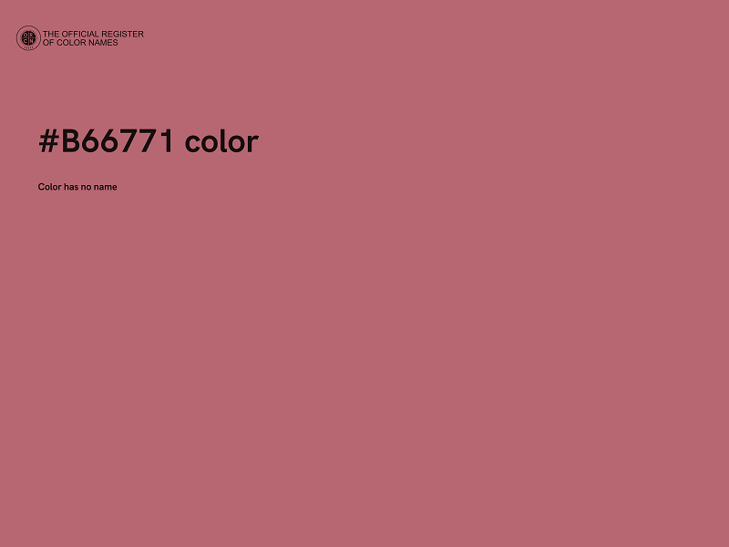 #B66771 color image
