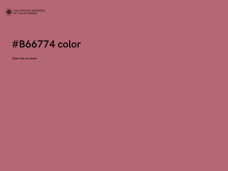 #B66774 color image