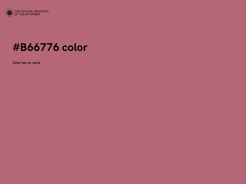 #B66776 color image