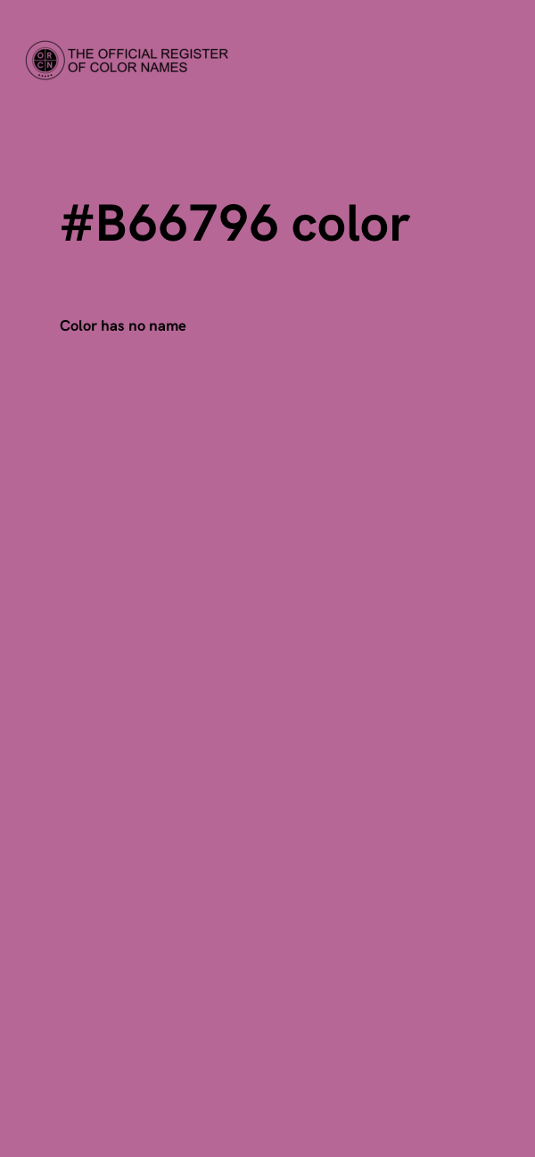 #B66796 color image