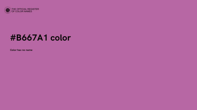 #B667A1 color image