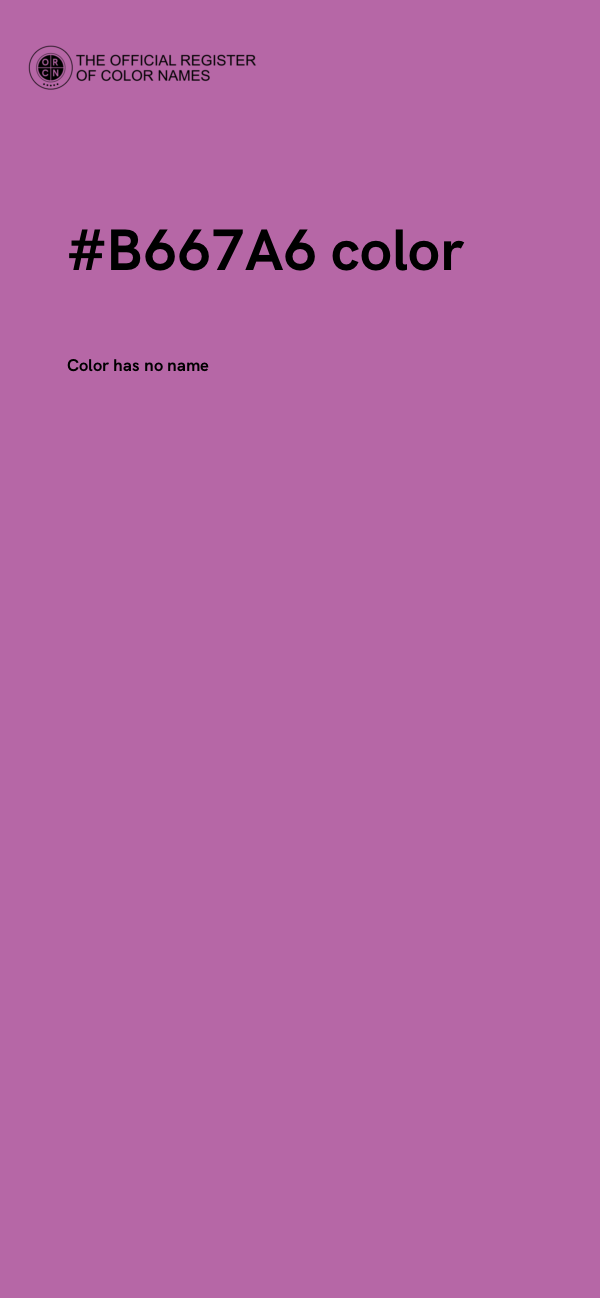 #B667A6 color image