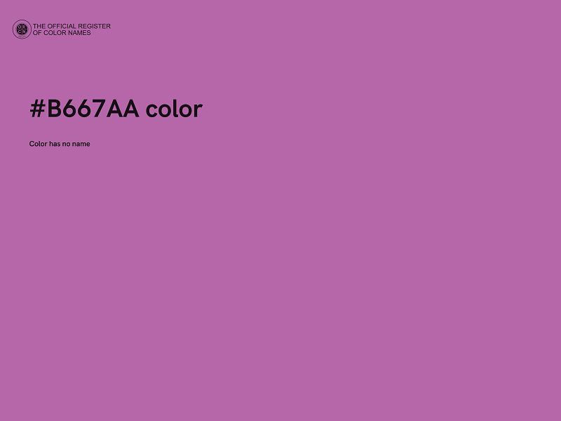 #B667AA color image