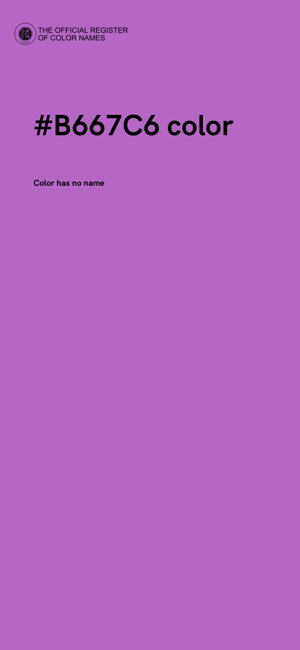 #B667C6 color image