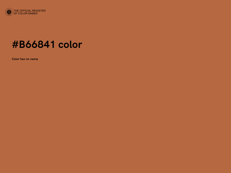 #B66841 color image
