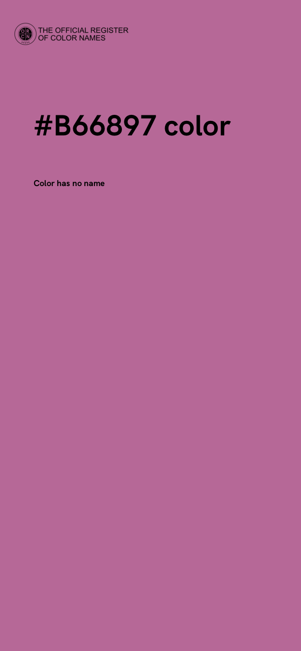 #B66897 color image