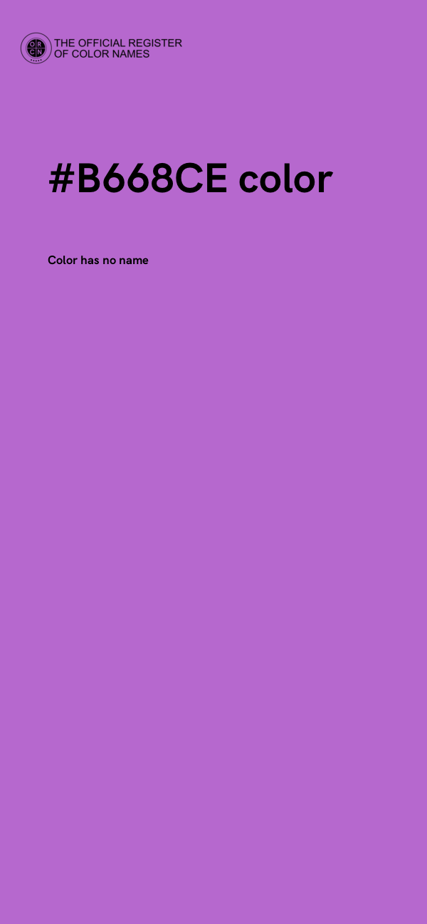 #B668CE color image