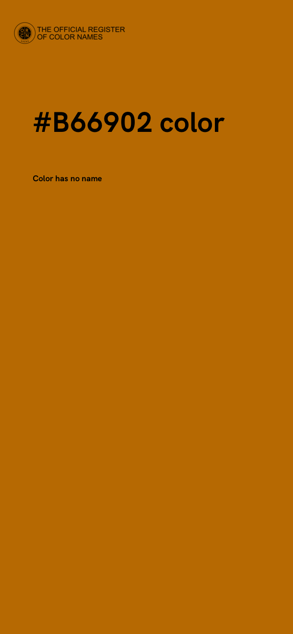 #B66902 color image