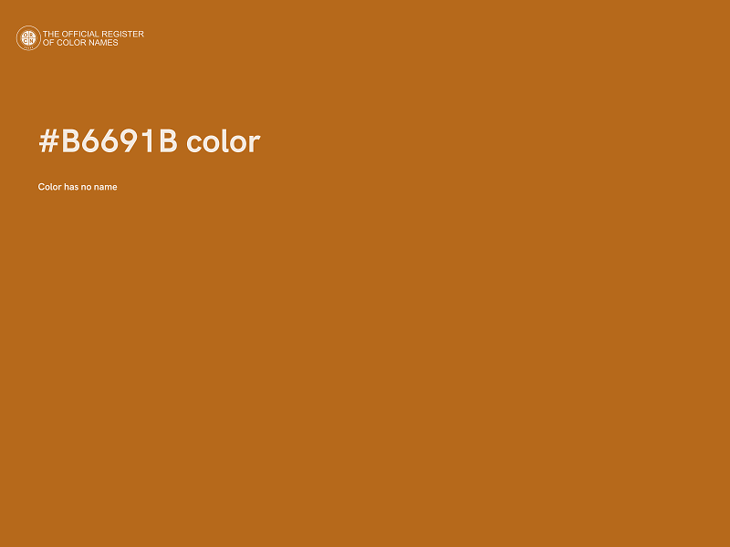 #B6691B color image