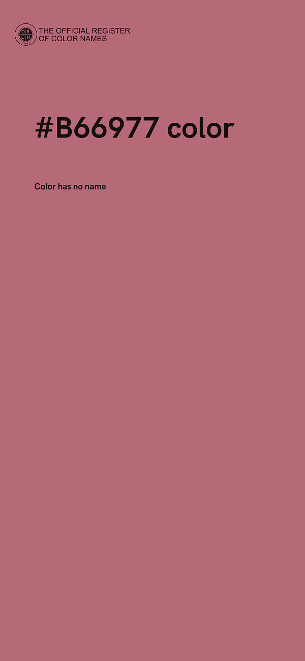 #B66977 color image