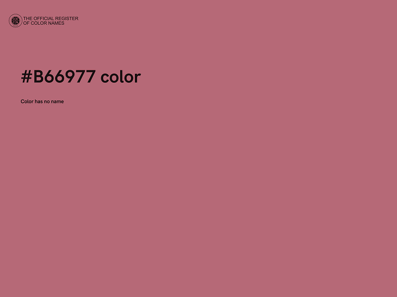 #B66977 color image