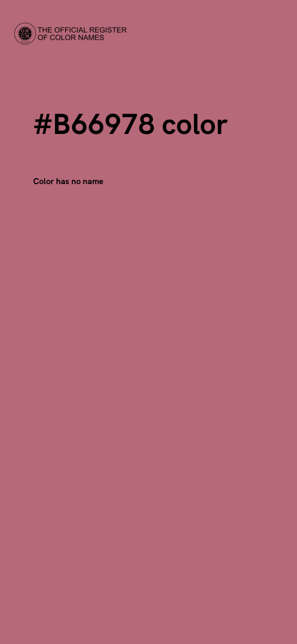 #B66978 color image