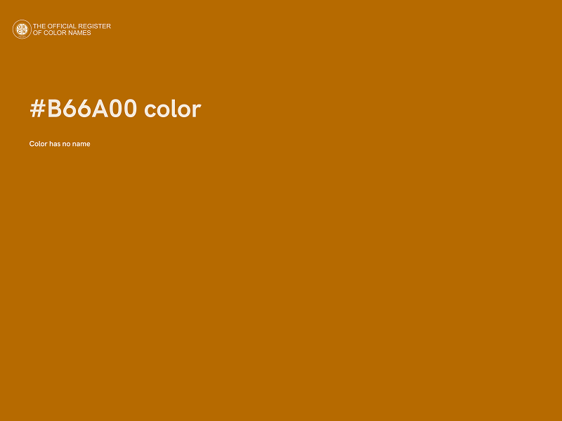 #B66A00 color image