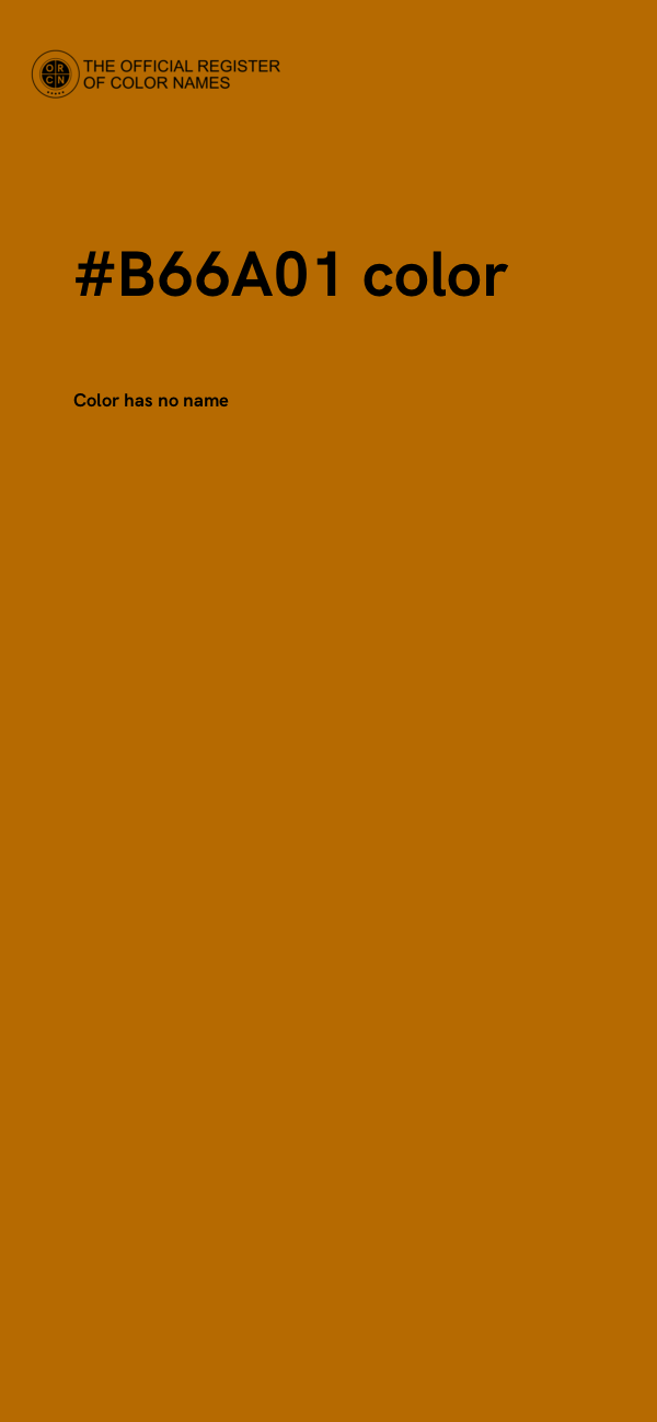 #B66A01 color image