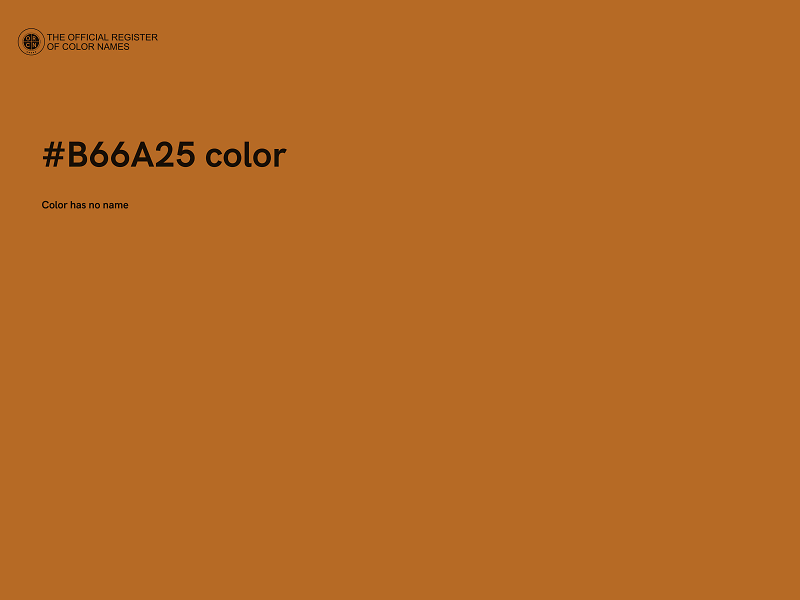 #B66A25 color image
