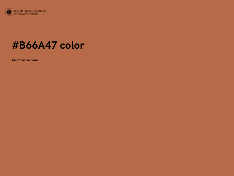 #B66A47 color image