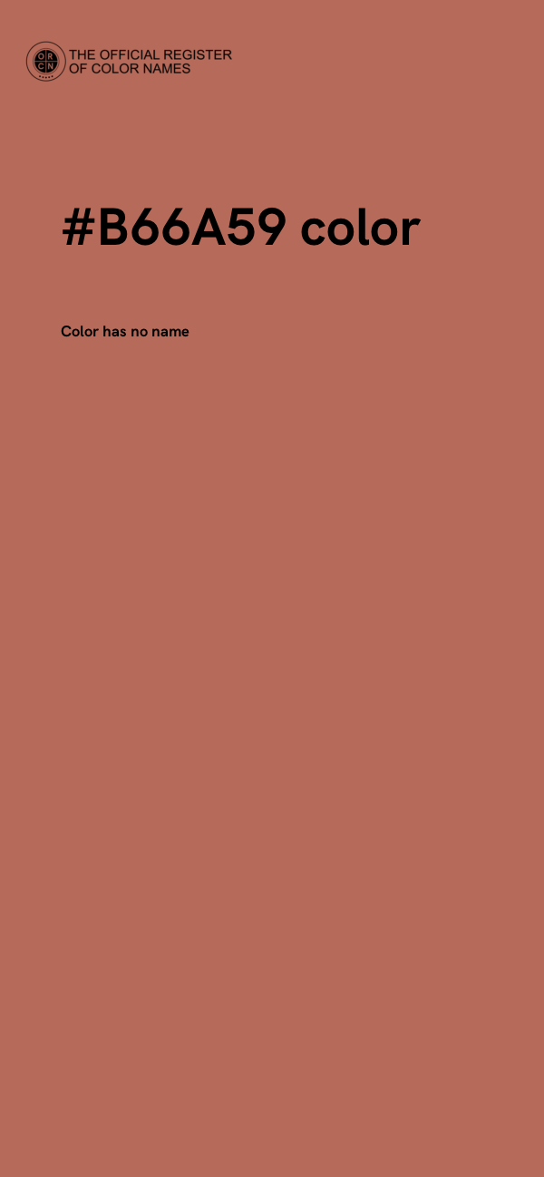 #B66A59 color image
