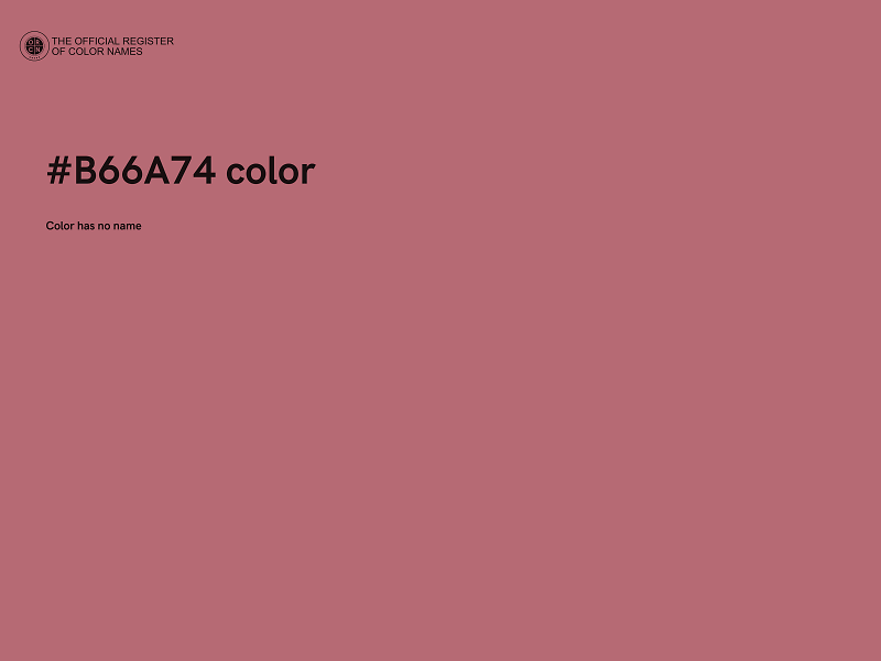 #B66A74 color image