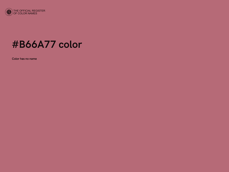 #B66A77 color image