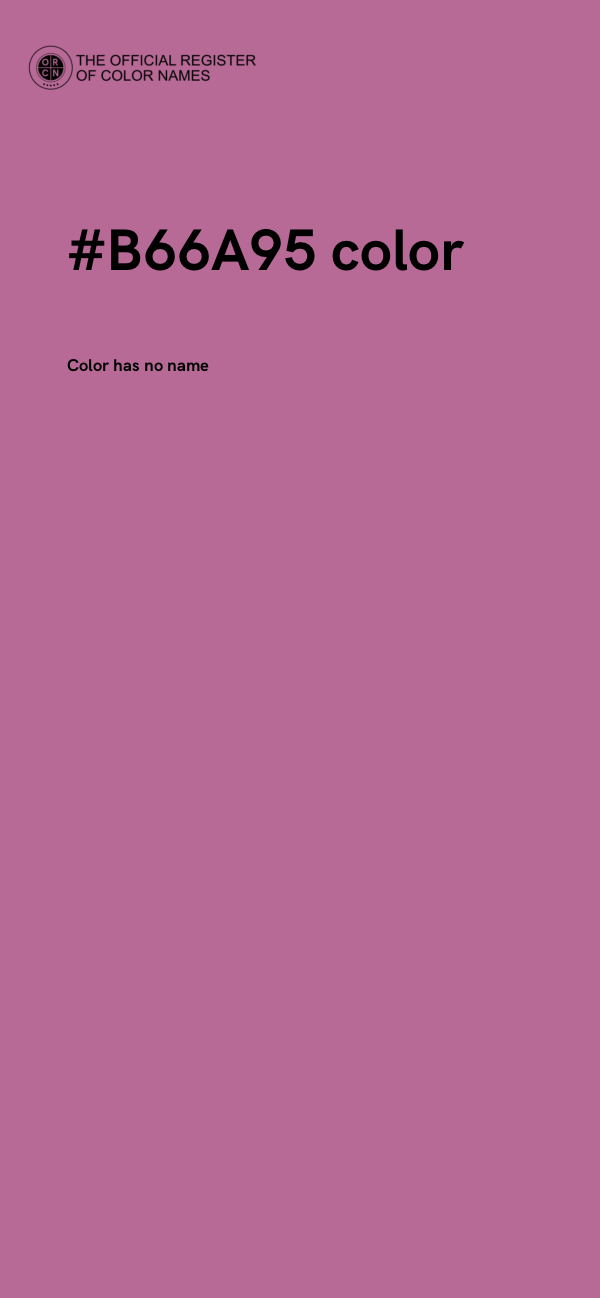 #B66A95 color image
